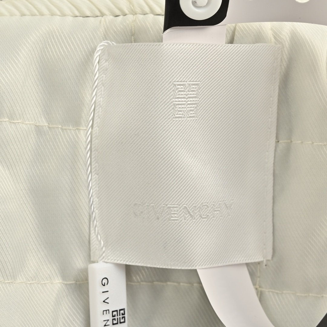 Givenchy Logo Jacket Varsity Jack In White Green Leather - afbeelding 7