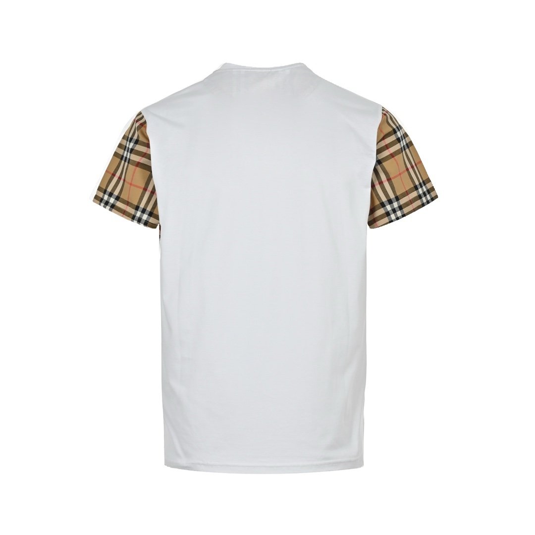Burberry Check Sleeve T-Shirt White - afbeelding 2