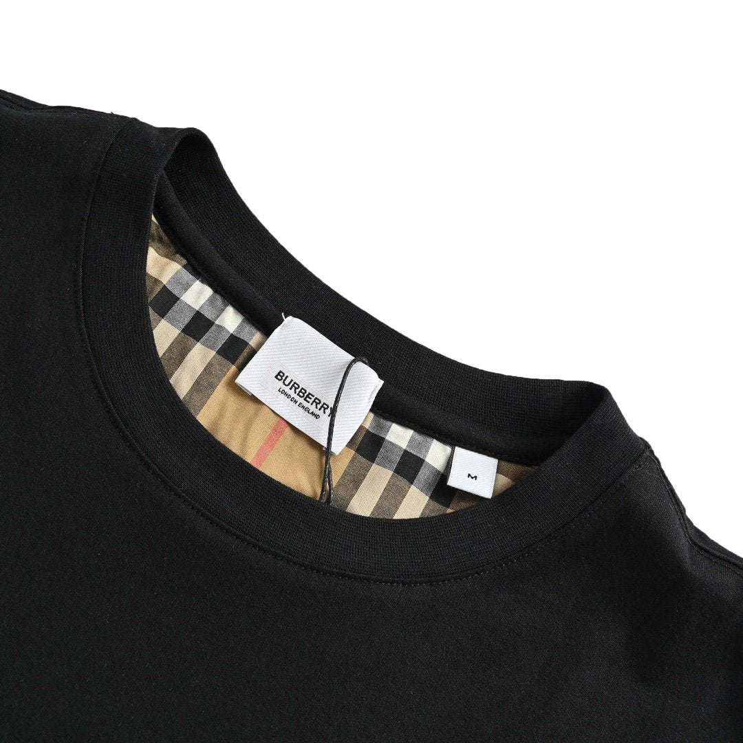Burberry Check Sleeve T-Shirt Black - afbeelding 4