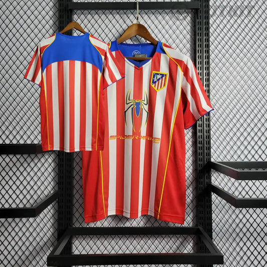 Retro 2004/05 Atletico Madrid SPIDER-MAN 2 Home Special Edition Shirt - afbeelding 1