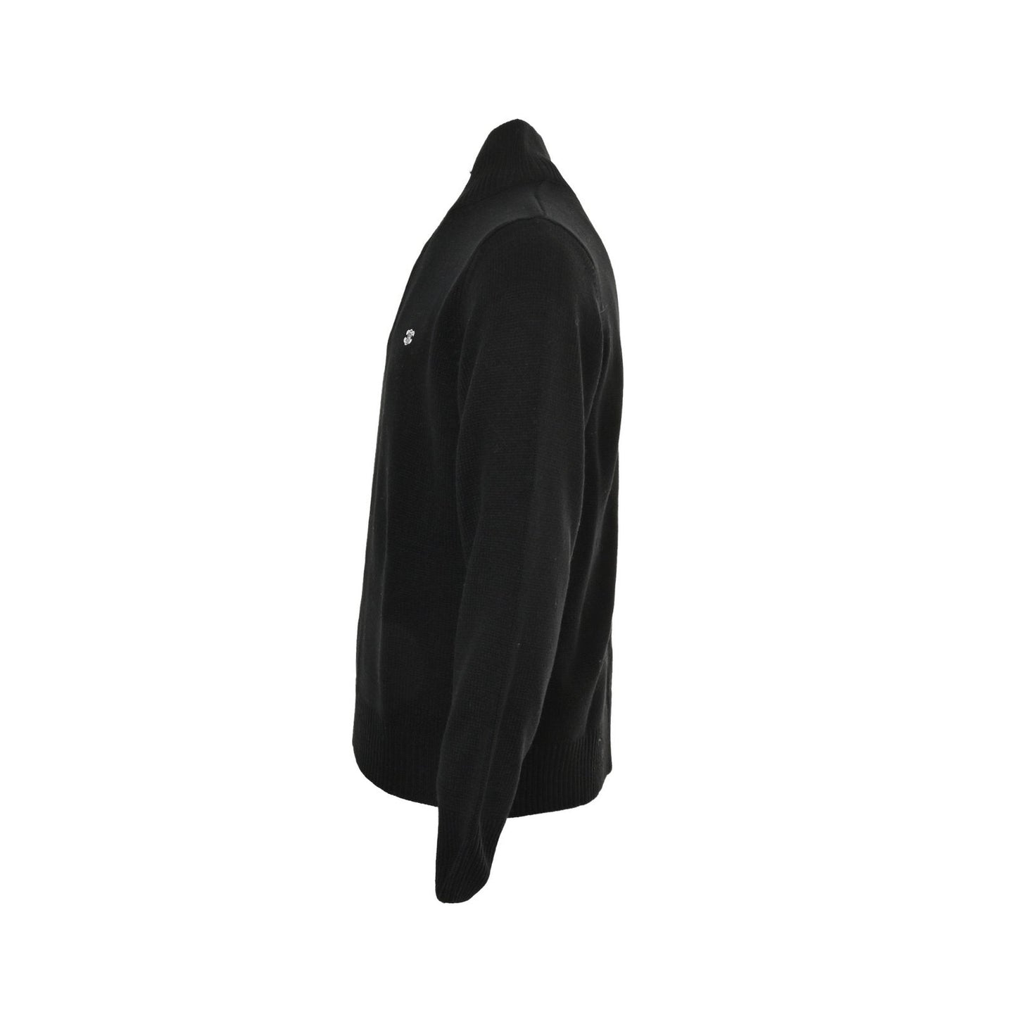 Celine Logo-Embroidered Wool &amp; Cashmere Blend Half Zip Black - afbeelding 2