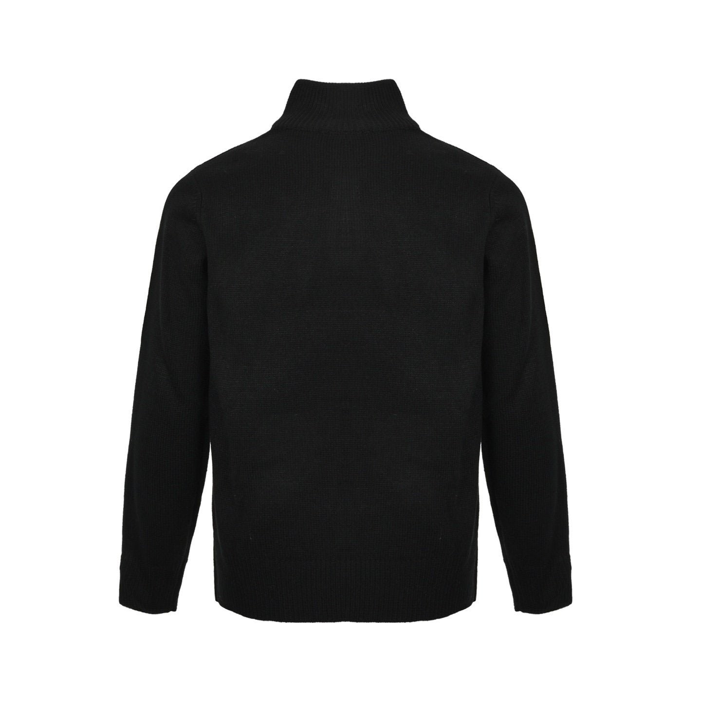 Celine Logo-Embroidered Wool &amp; Cashmere Blend Half Zip Black - afbeelding 3