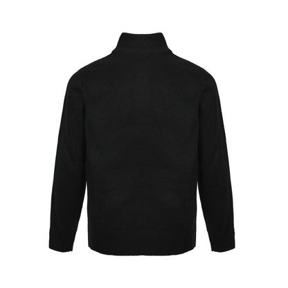 Celine Logo-Embroidered Wool &amp; Cashmere Blend Half Zip Black - afbeelding 3