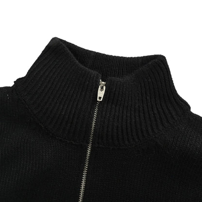 Celine Logo-Embroidered Wool &amp; Cashmere Blend Half Zip Black - afbeelding 5