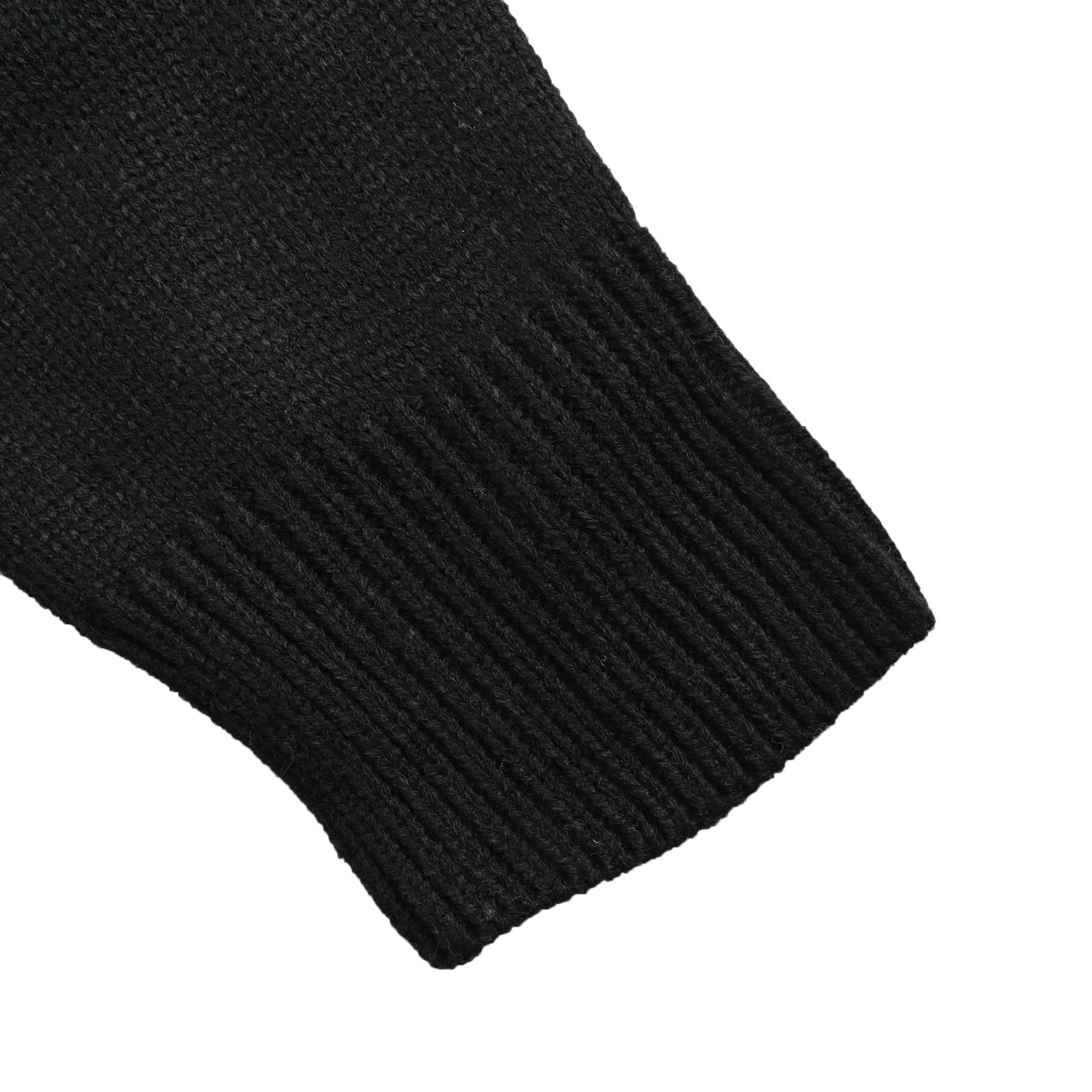 Celine Logo-Embroidered Wool &amp; Cashmere Blend Half Zip Black - afbeelding 6