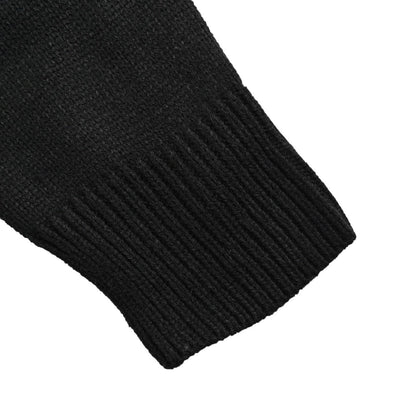 Celine Logo-Embroidered Wool &amp; Cashmere Blend Half Zip Black - afbeelding 6