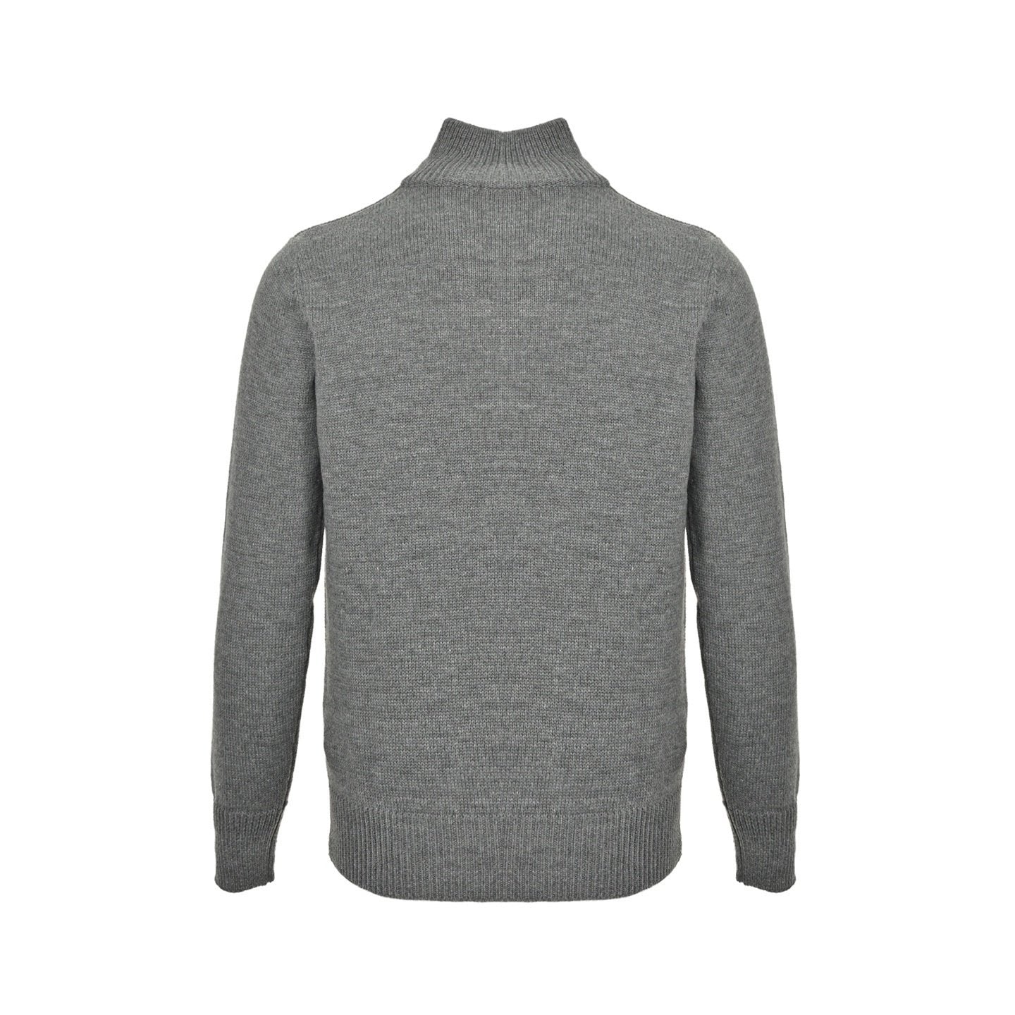 Celine Logo-Embroidered Wool &amp; Cashmere Blend Half Zip Grey - afbeelding 2