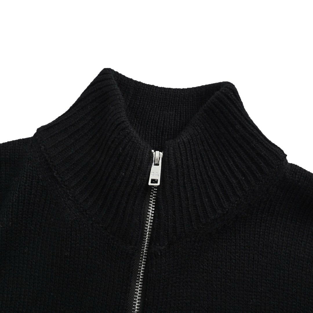 Prada Zip Up Cashmere Black - afbeelding 4