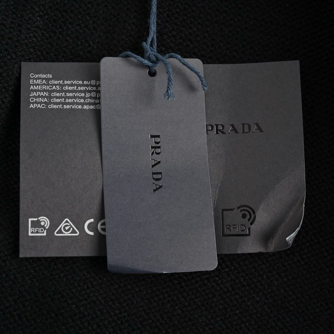 Prada Zip Up Cashmere Black - afbeelding 5