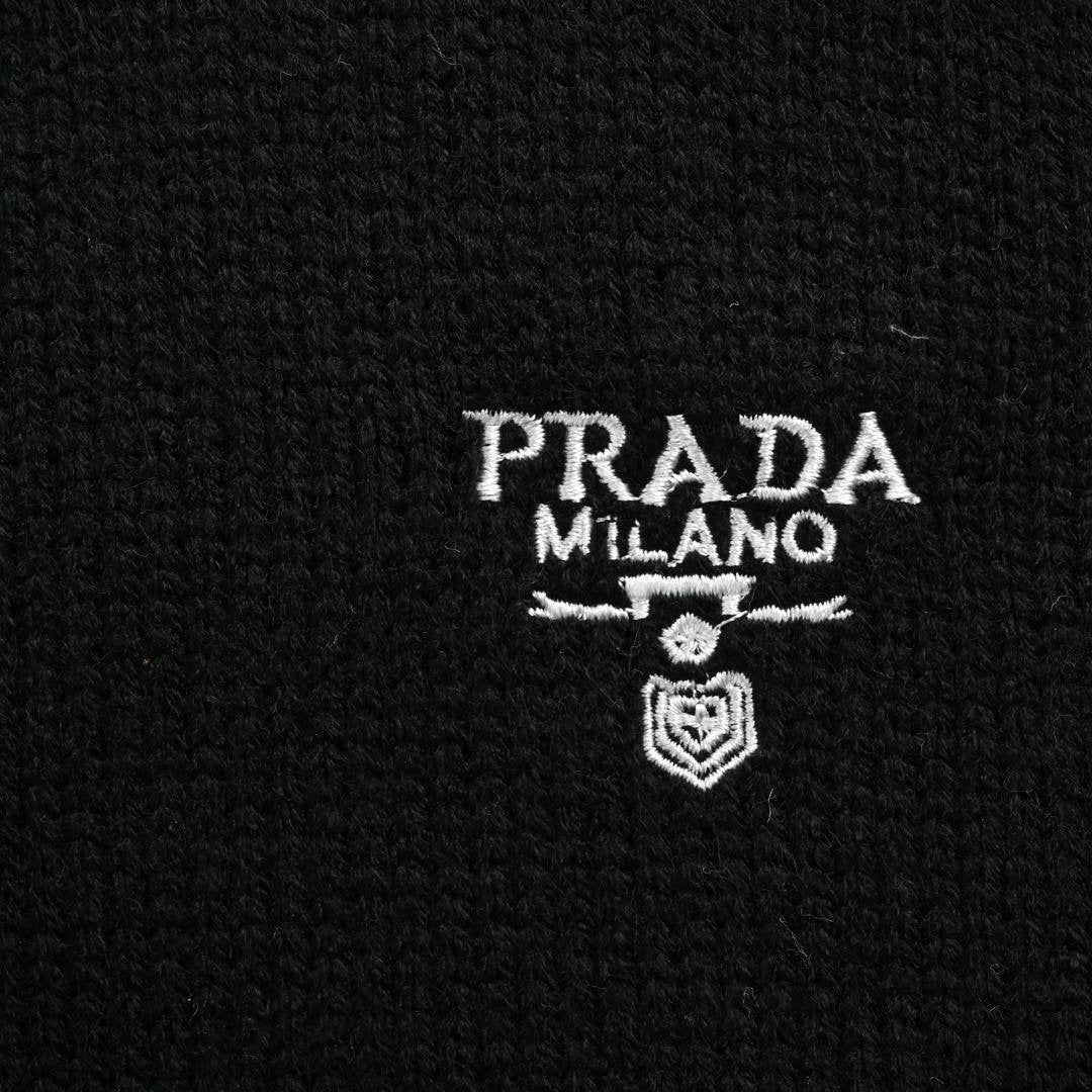 Prada Zip Up Cashmere Black - afbeelding 6