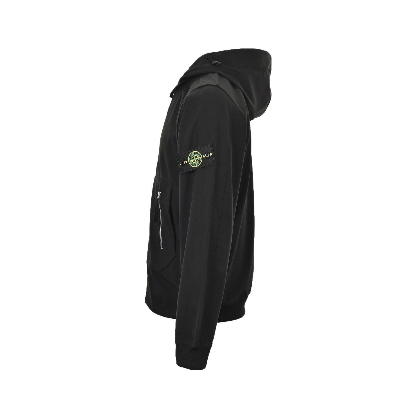 Stone Island Soft Shell-R Hooded Jacket Black - afbeelding 2