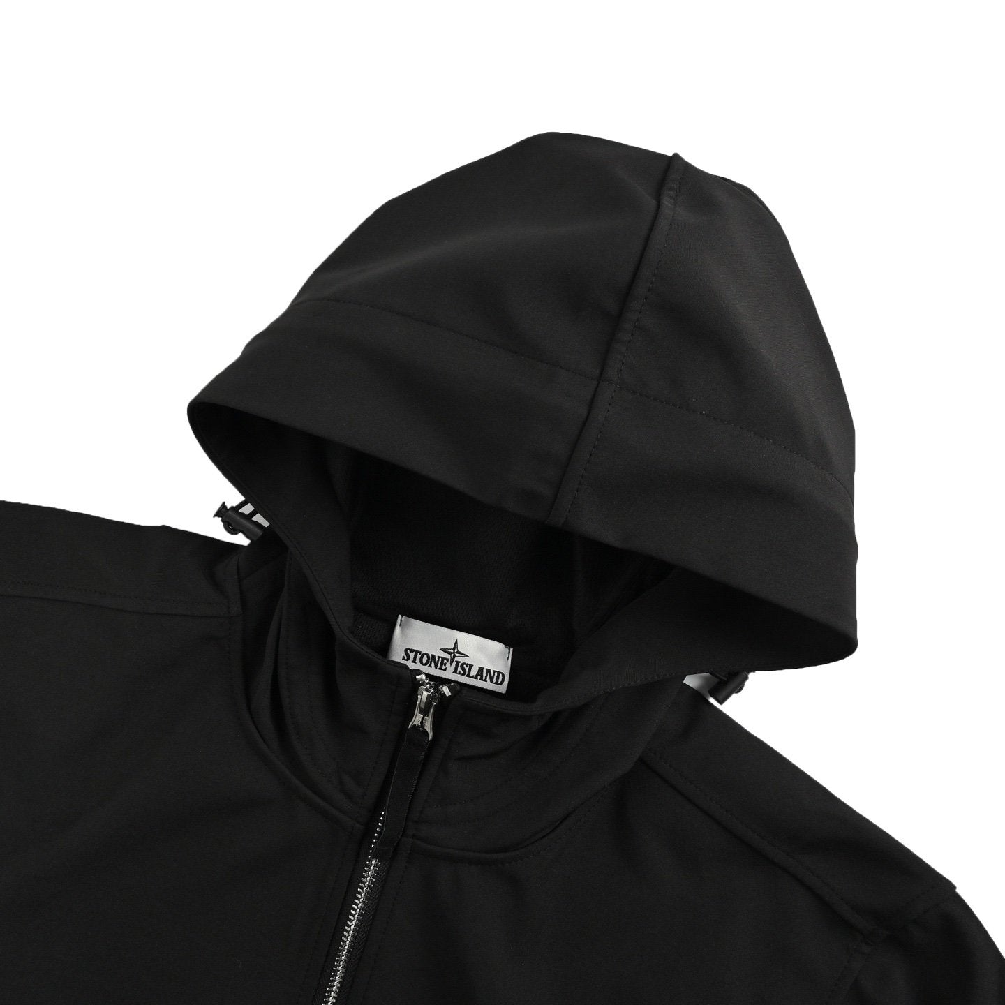 Stone Island Soft Shell-R Hooded Jacket Black - afbeelding 4
