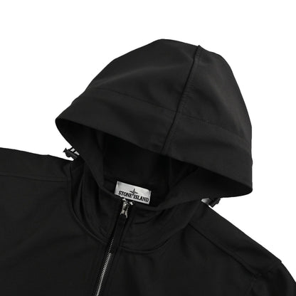 Stone Island Soft Shell-R Hooded Jacket Black - afbeelding 4