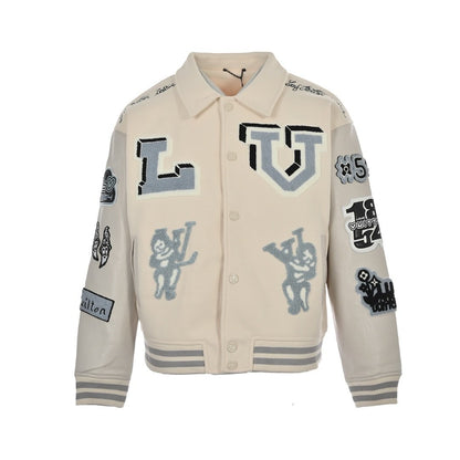 Louis Vuitton Multi-Patches Mixed Leather Varsity Blouson - afbeelding 1