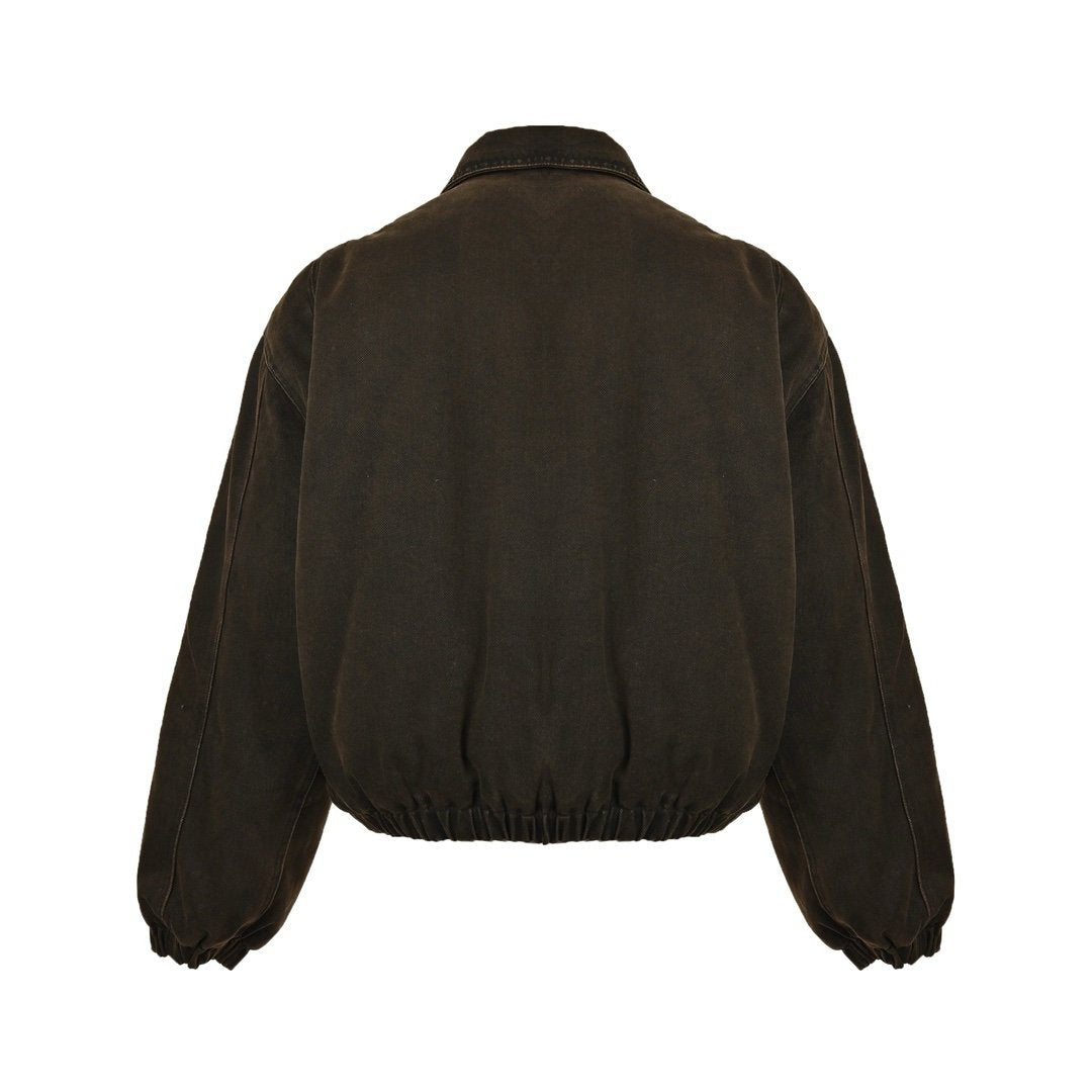 Prada Padded Denim Blouson Jacket Brown - afbeelding 3