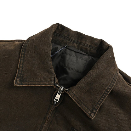 Prada Padded Denim Blouson Jacket Brown - afbeelding 4