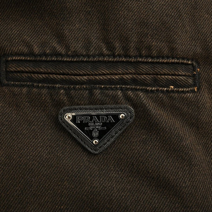 Prada Padded Denim Blouson Jacket Brown - afbeelding 5