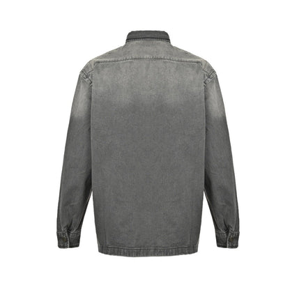Prada Embellished Denim Jacket In Grey - afbeelding 3