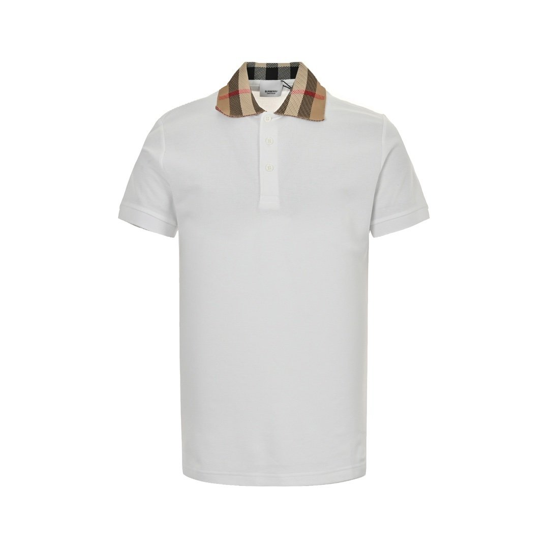 Burberry Cody Check Polo Shirt White - afbeelding 1