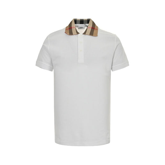 Burberry Cody Check Polo Shirt White - afbeelding 1