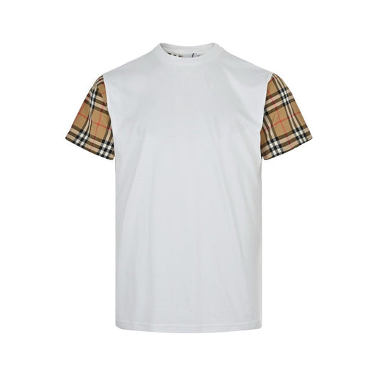 Burberry Check Sleeve T-Shirt White - afbeelding 1
