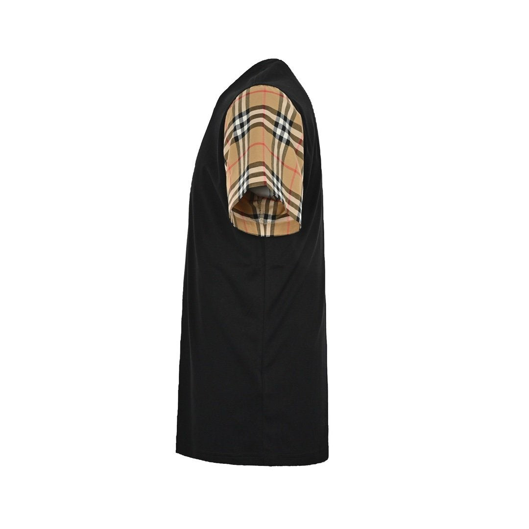 Burberry Check Sleeve T-Shirt Black - afbeelding 2
