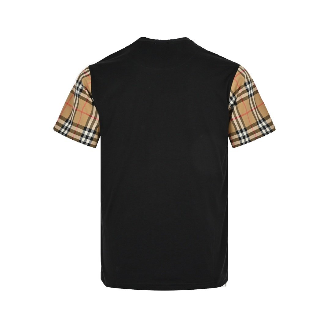Burberry Check Sleeve T-Shirt Black - afbeelding 3