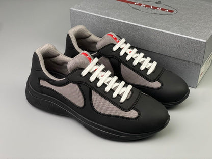 Prada Americas Cup Black Grey Trainers - afbeelding 8
