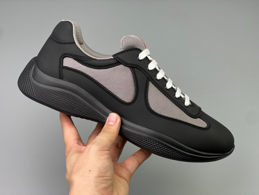 Prada Americas Cup Black Grey Trainers - afbeelding 3
