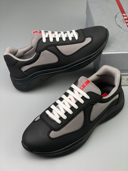 Prada Americas Cup Black Grey Trainers - afbeelding 6