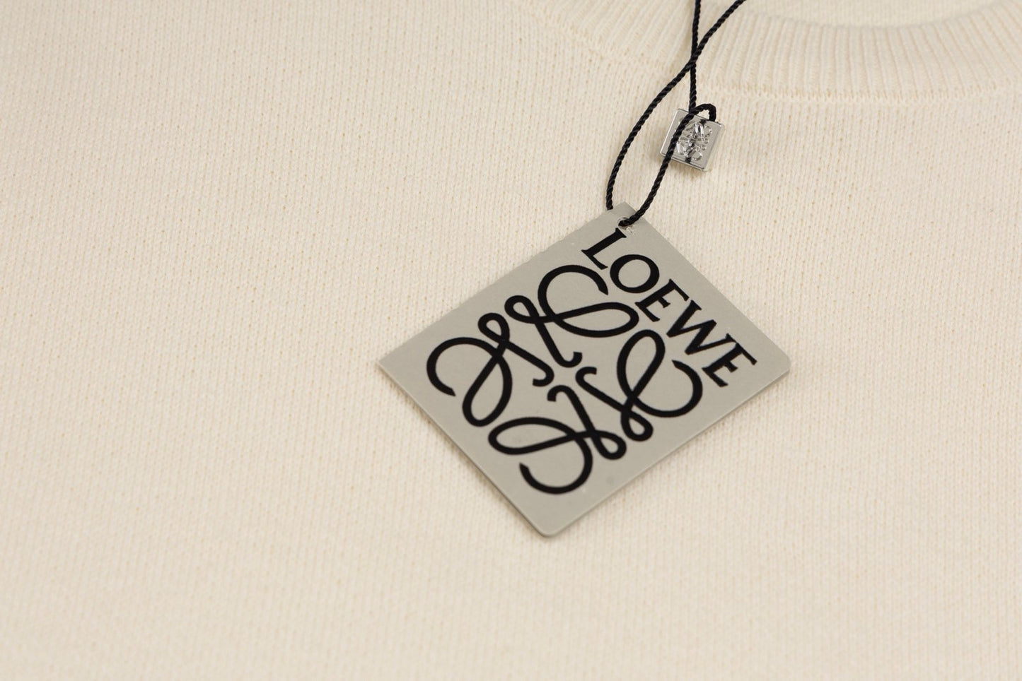 Loewe Anagram Sweater In Cotton Blend White - afbeelding 4