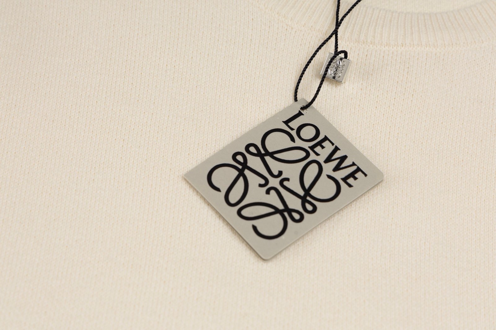 Loewe Anagram Sweater In Cotton Blend White - afbeelding 4
