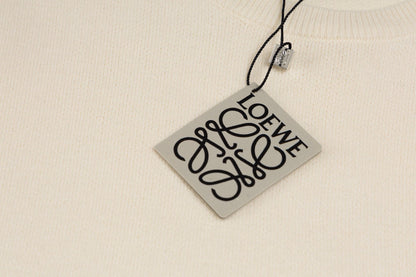 Loewe Anagram Sweater In Cotton Blend White - afbeelding 4