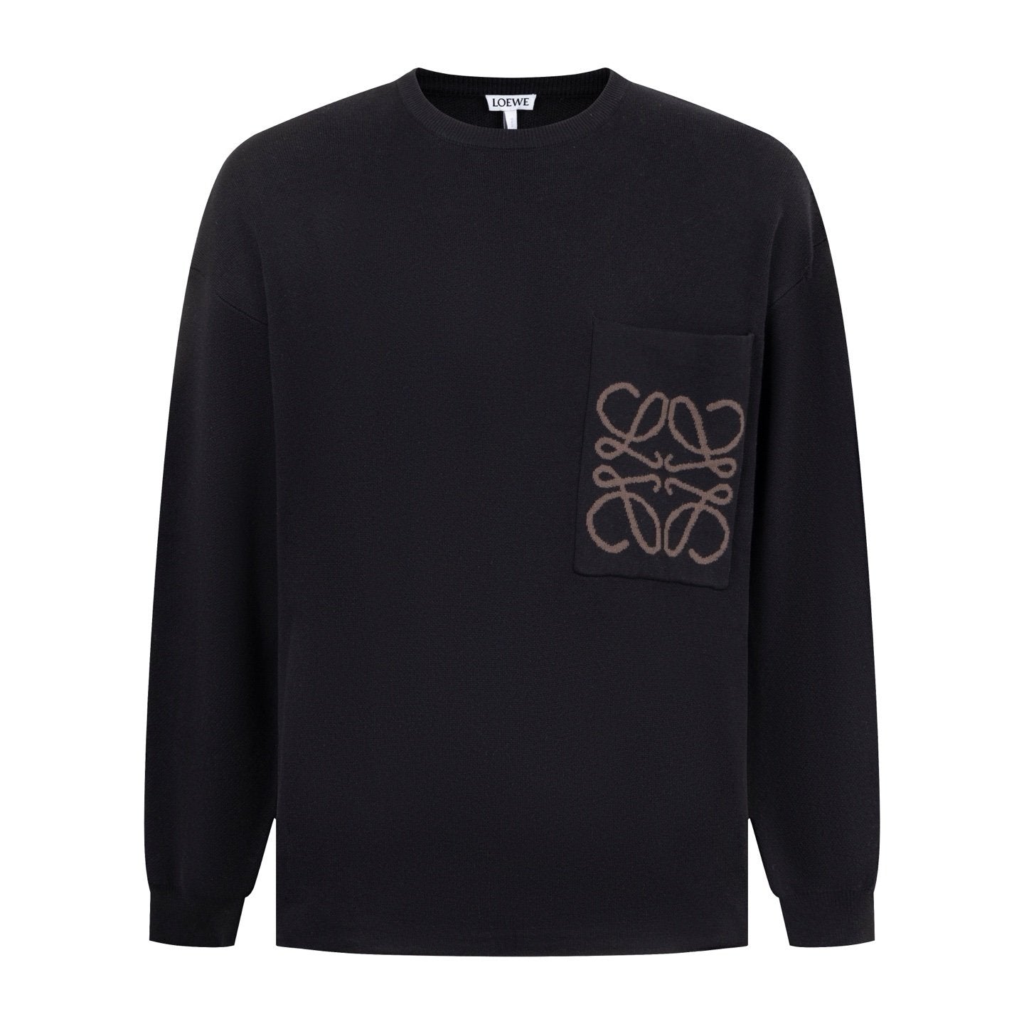Loewe Anagram Sweater In Cotton Blend Black - afbeelding 1