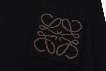Loewe Anagram Sweater In Cotton Blend Black - afbeelding 5