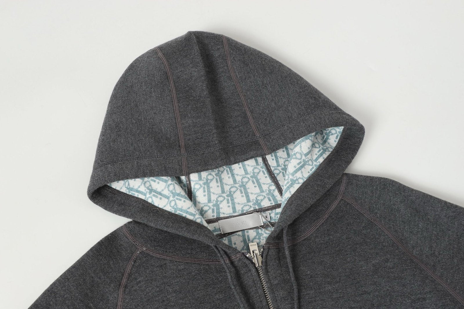 Dior Cashmere Hooded Jacket Grey - afbeelding 2