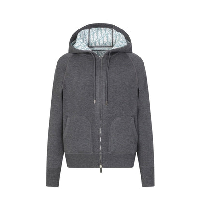 Dior Cashmere Hooded Jacket Grey - afbeelding 1