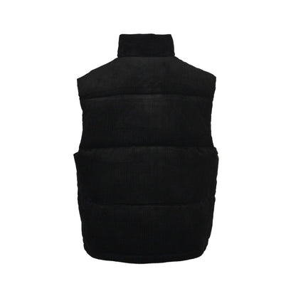 Prada Down-Filled Cotton Corduroy Bodywarmer In Black - afbeelding 3