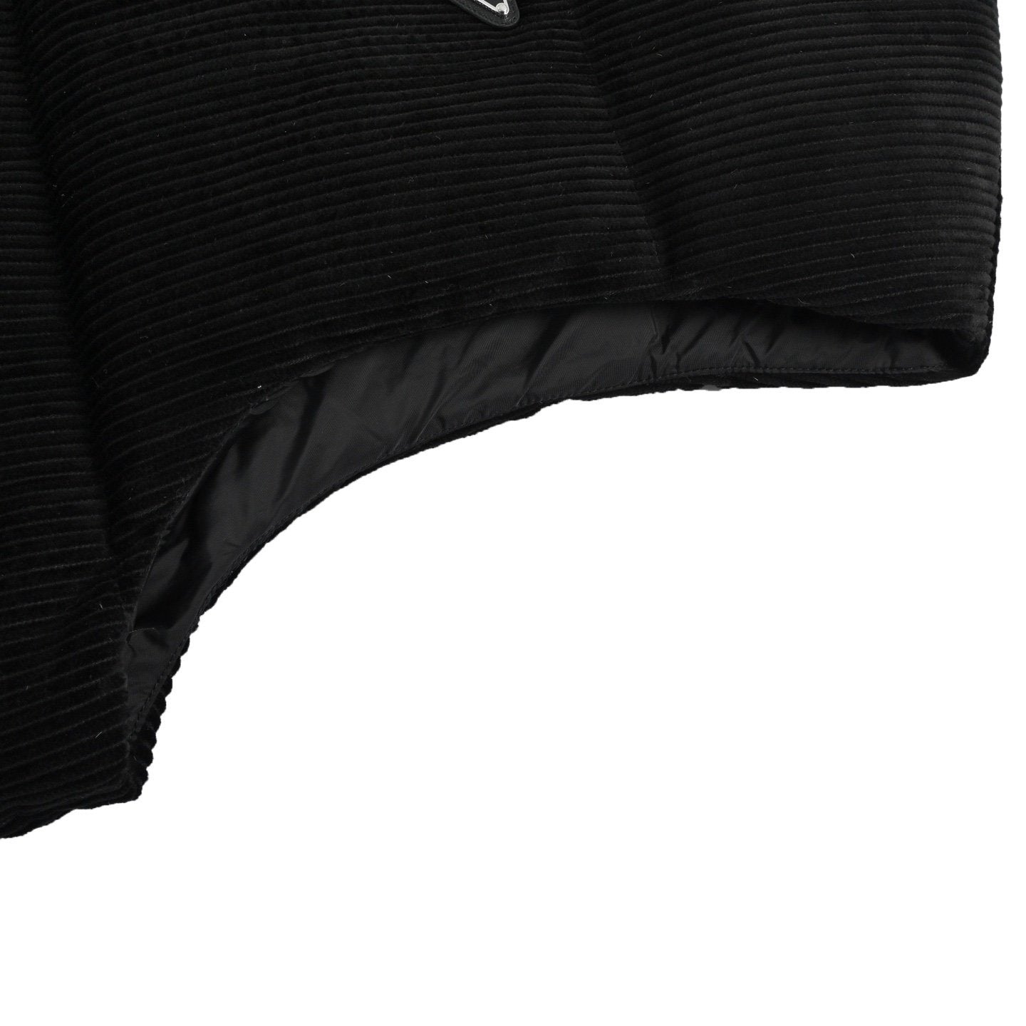 Prada Down-Filled Cotton Corduroy Bodywarmer In Black - afbeelding 6