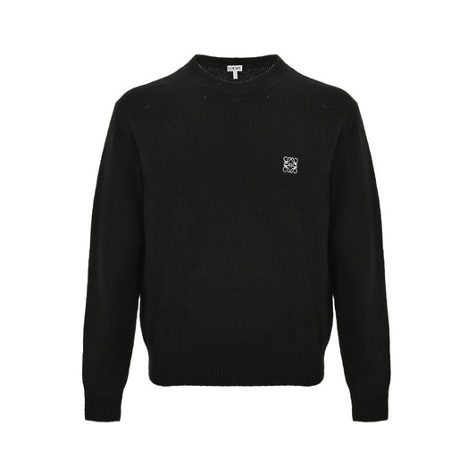 Loewe Anagram Logo Embroidered Wool Sweater In Black - afbeelding 1