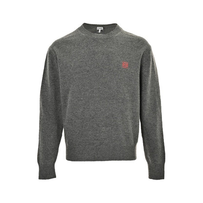 Loewe Anagram Logo Embroidered Wool Sweater In Grey - afbeelding 1