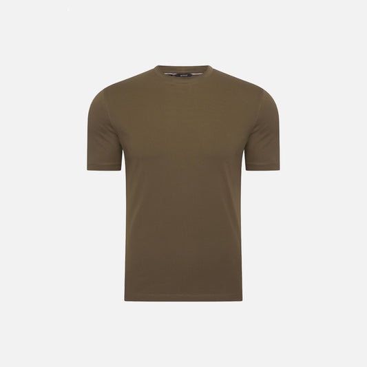 Olive Shiny Tshirt - afbeelding 1