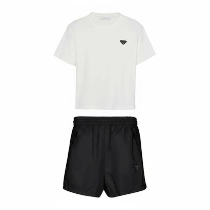 Prada Triangle Logo T-Shirt & Shorts Set - afbeelding 4