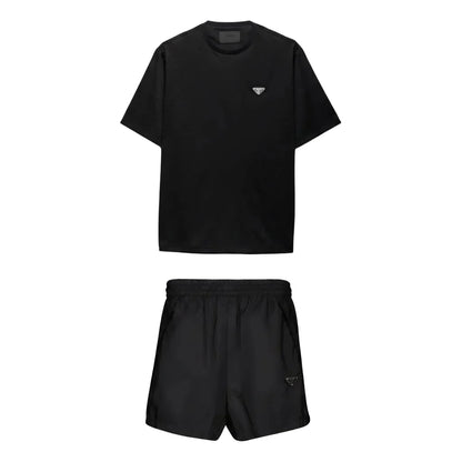 Prada Triangle Logo T-Shirt & Shorts Set - afbeelding 1