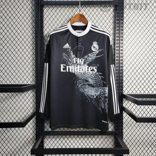 Retro Real Madrid 2014 Chinese Dragon Special Edition Long Sleeve Shirt - afbeelding 1